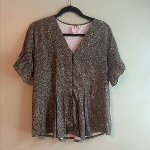 Dolan Anthropologie Blouse with button up front